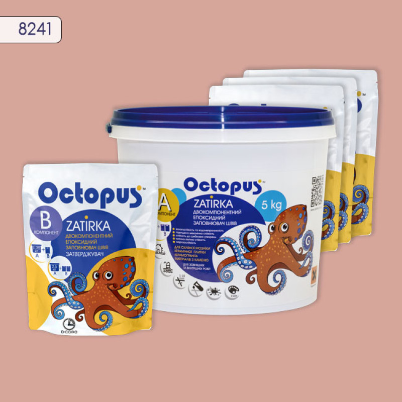 Епоксидна двокомпонентна  фуга Octopus Zatirka колір 8241 5 кг (8241-5)