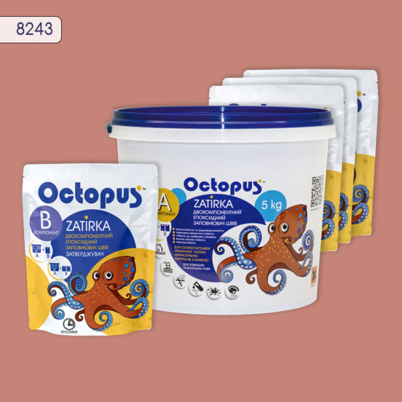 Епоксидна двокомпонентна  фуга Octopus Zatirka колір 8243 5 кг (8243-5)