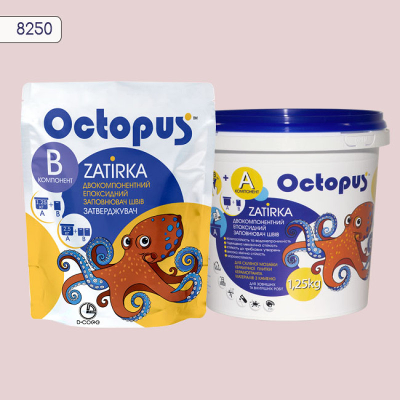 Епоксидна двокомпонентна  фуга Octopus Zatirka колір 8250 1,25 кг (8250-1)