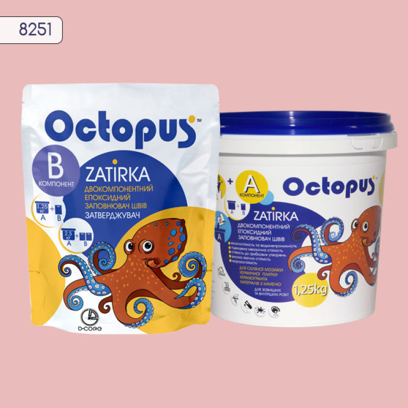 Епоксидна двокомпонентна  фуга Octopus Zatirka колір 8251 1,25 кг (8251-1)