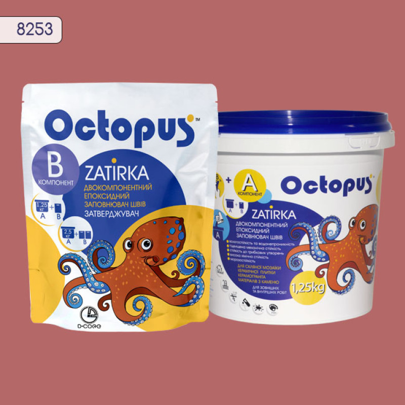 Епоксидна двокомпонентна  фуга Octopus Zatirka колір 8253 1,25 кг (8253-1)