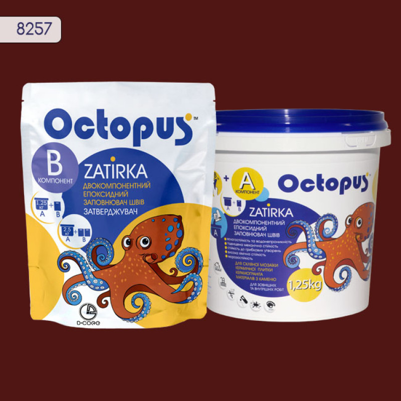 Епоксидна двокомпонентна  фуга Octopus Zatirka колір 8257 1,25 кг (8257-1)