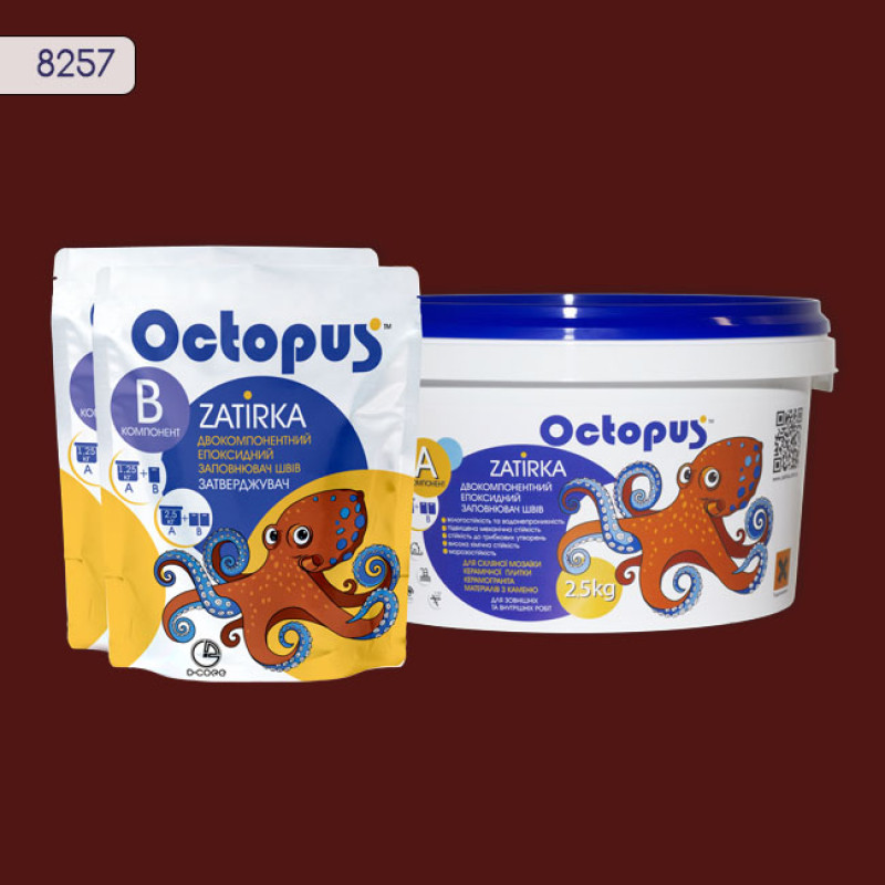 Эпоксидная двухкомпонентная затирка Octopus Zatirka цвет 8257 2,5 кг (8257-2)