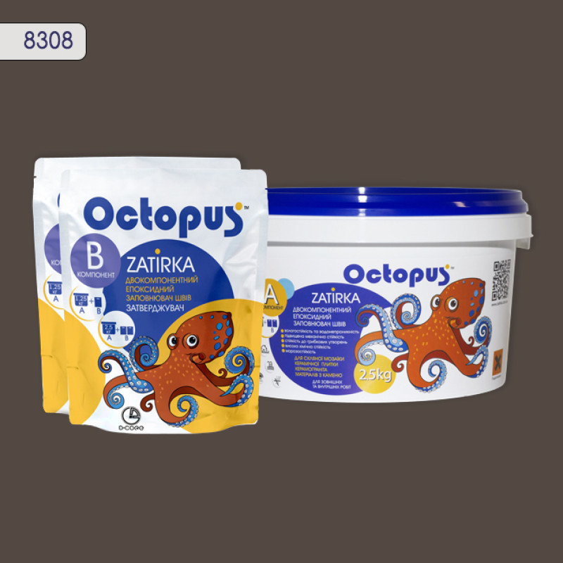 Епоксидна двокомпонентна  фуга Octopus Zatirka колір 8308 2,5 кг (8308-2)