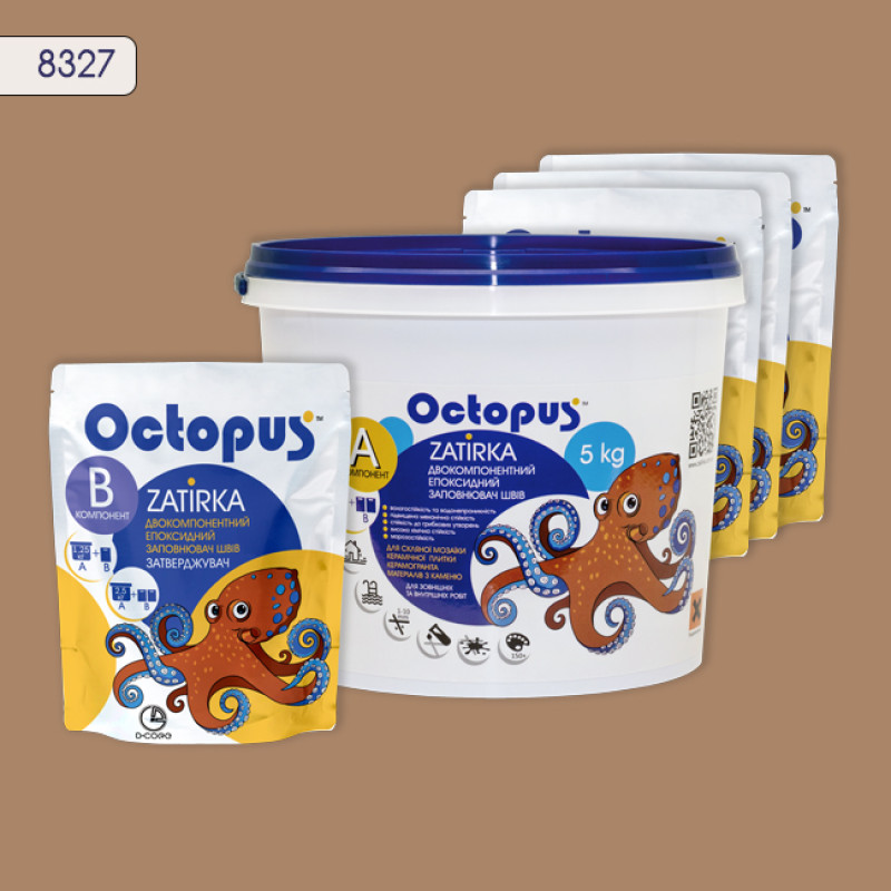 Эпоксидная двухкомпонентная затирка Octopus Zatirka цвет 8327 5 кг (8327-5)