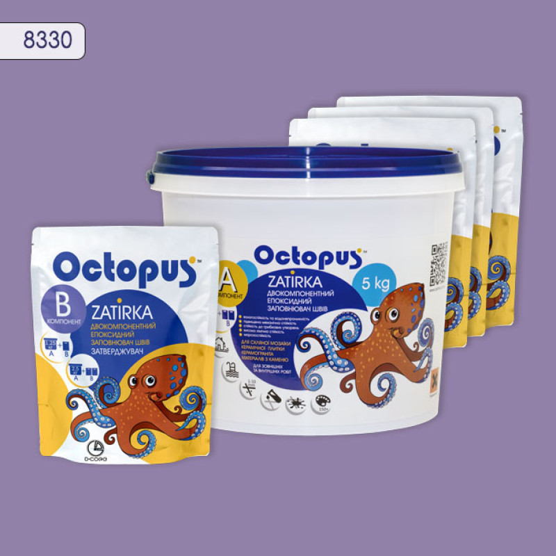 Эпоксидная двухкомпонентная затирка Octopus Zatirka цвет 8330 5 кг (8330-5)