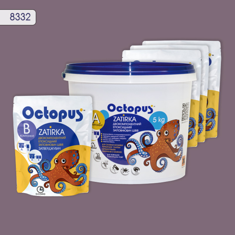 Епоксидна двокомпонентна  фуга Octopus Zatirka колір 8332 5 кг (8332-5)