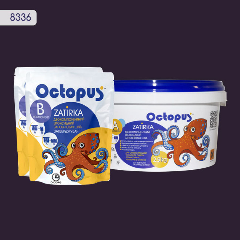 Эпоксидная двухкомпонентная затирка Octopus Zatirka цвет 8336 2,5 кг (8336-2)