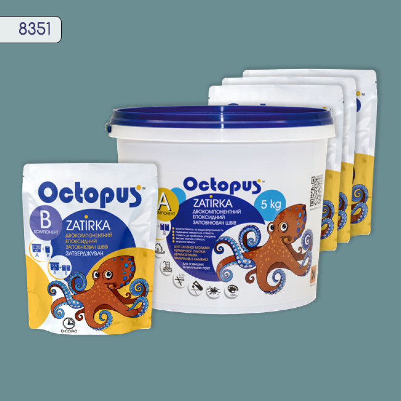 Эпоксидная двухкомпонентная затирка Octopus Zatirka цвет 8351 5 кг (8351-5)