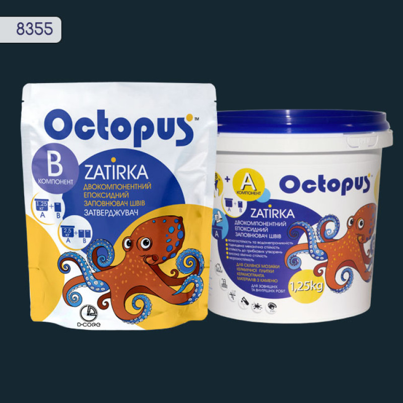 Эпоксидная двухкомпонентная затирка Octopus Zatirka цвет 8355 1,25 кг (8355-1)