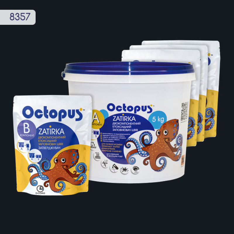 Епоксидна двокомпонентна  фуга Octopus Zatirka колір 8357 5 кг (8357-5)