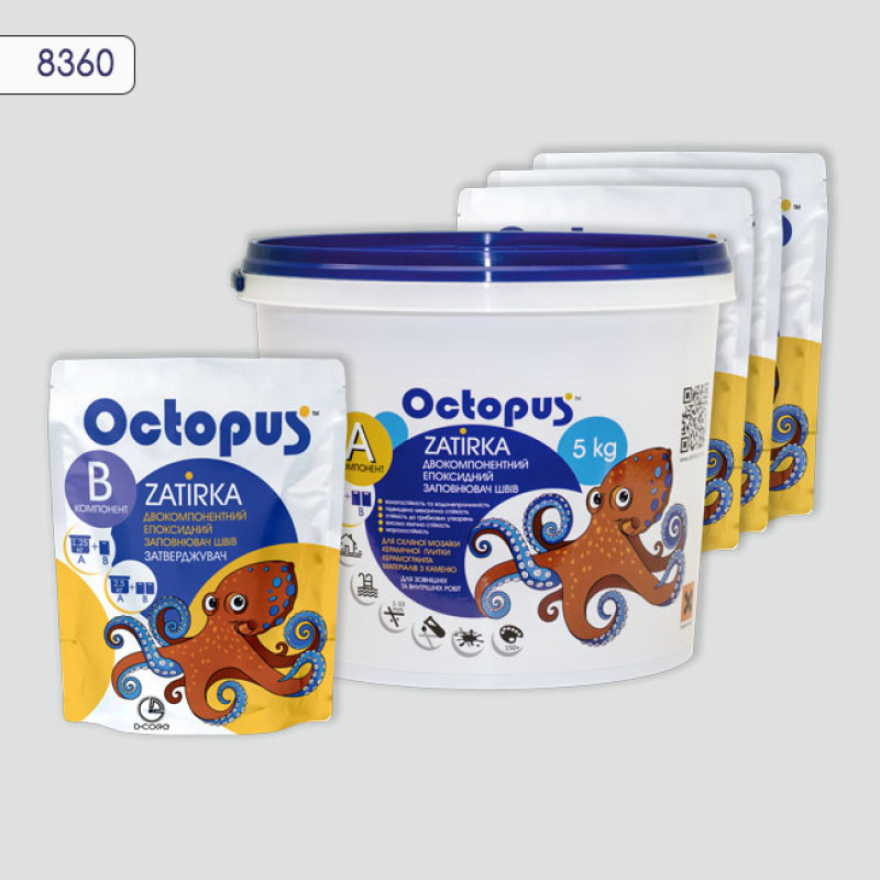Эпоксидная двухкомпонентная затирка Octopus Zatirka цвет 8360 5 кг (8360-5)