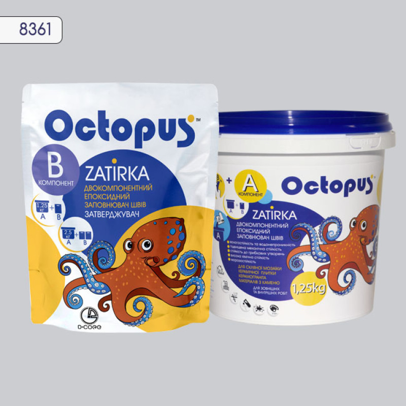 Епоксидна двокомпонентна  фуга Octopus Zatirka колір 8361 1,25 кг (8361-1)