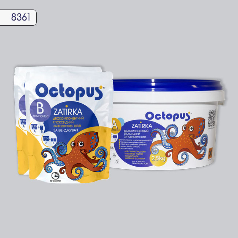 Эпоксидная двухкомпонентная затирка Octopus Zatirka цвет 8361 2,5 кг (8361-2)
