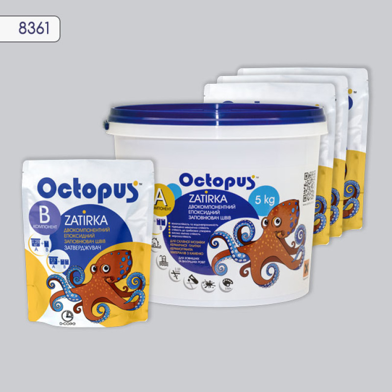 Эпоксидная двухкомпонентная затирка Octopus Zatirka цвет 8361 5 кг (8361-5)