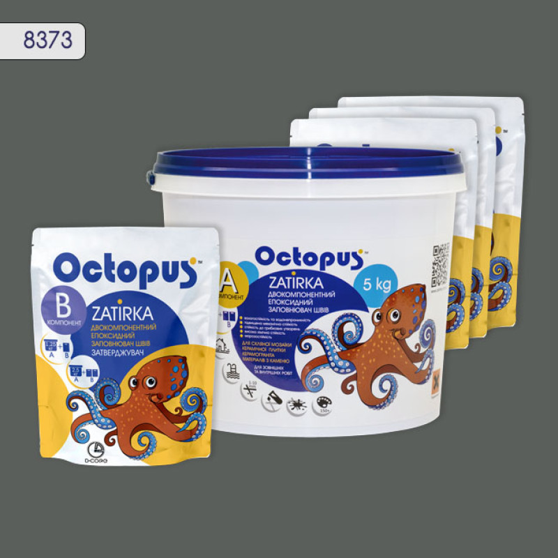Эпоксидная двухкомпонентная затирка Octopus Zatirka цвет 8373 5 кг (8373-5)