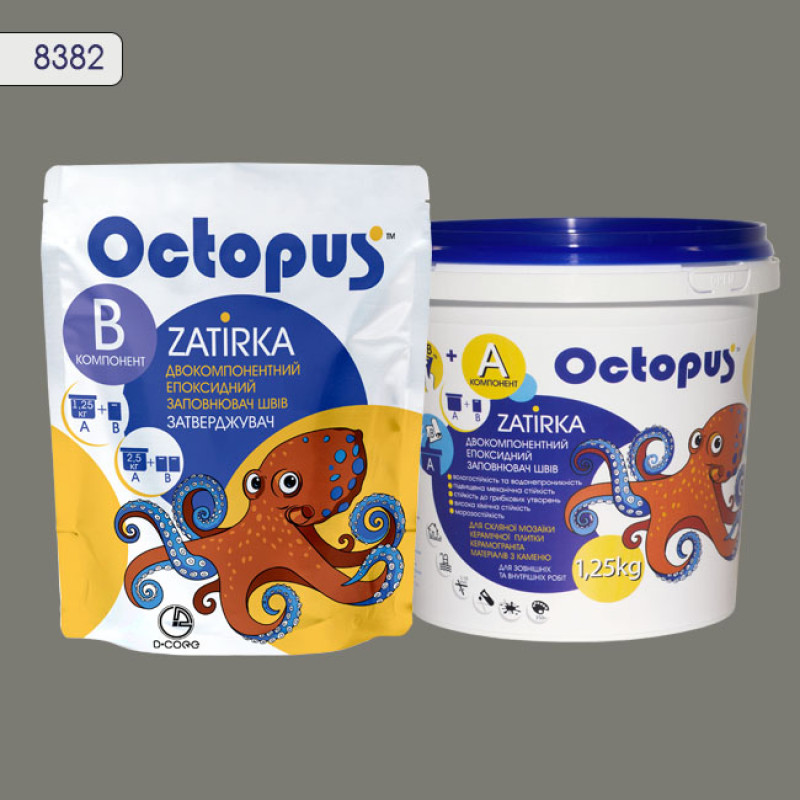 Эпоксидная двухкомпонентная затирка Octopus Zatirka цвет 8382 1,25 кг (8382-1)