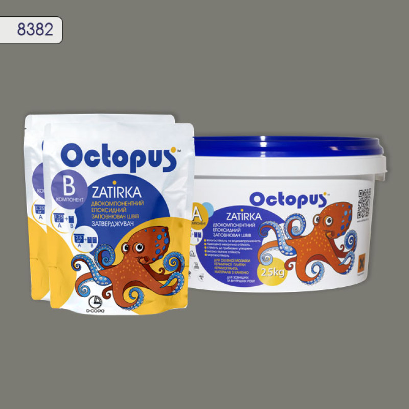 Епоксидна двокомпонентна  фуга Octopus Zatirka колір 8382 2,5 кг (8382-2)