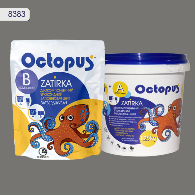 Епоксидна двокомпонентна  фуга Octopus Zatirka колір 8383 1,25 кг (8383-1)