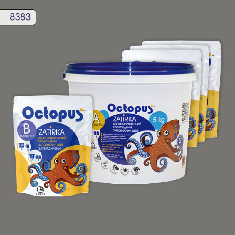 Епоксидна двокомпонентна  фуга Octopus Zatirka колір 8383 5 кг (8383-5)