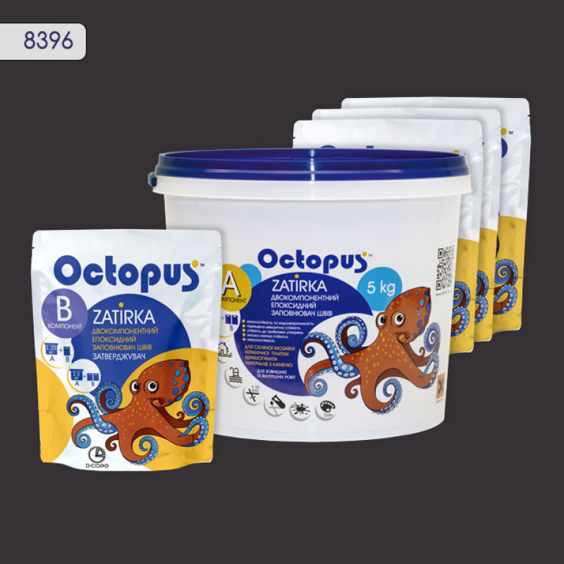Епоксидна двокомпонентна  фуга Octopus Zatirka колір 8396 5 кг (8396-5)