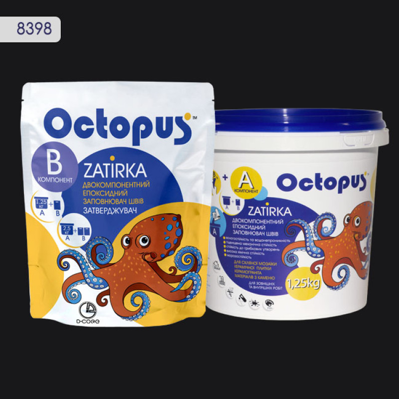 Епоксидна двокомпонентна  фуга Octopus Zatirka колір 8398 1,25 кг (8398-1)