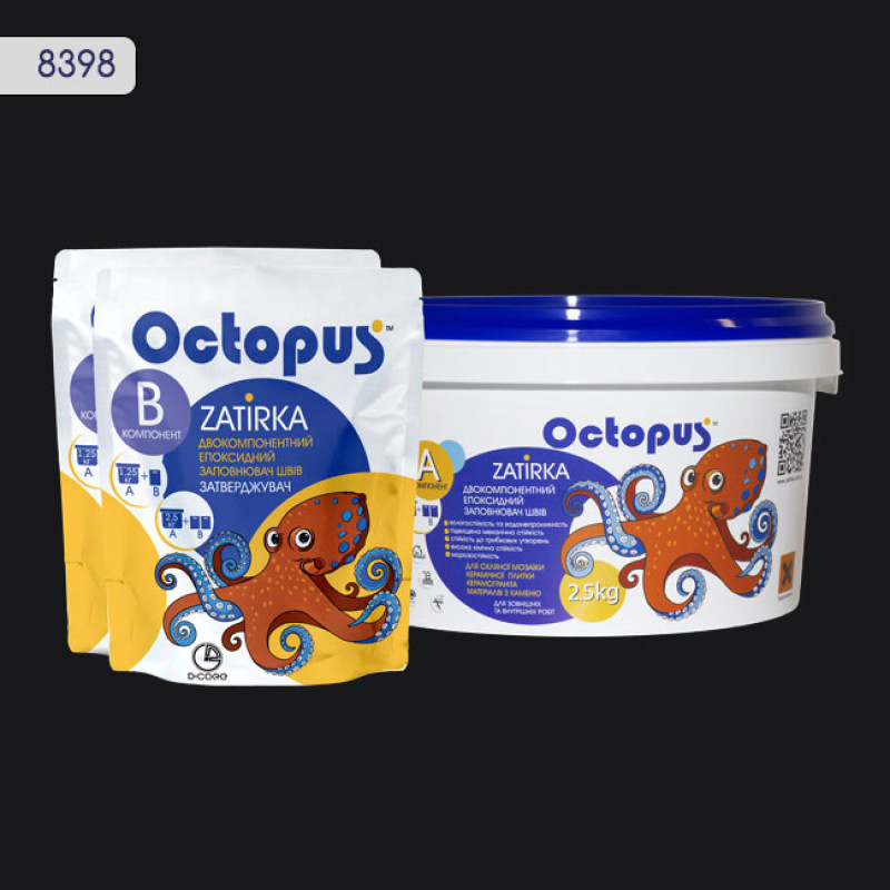 Епоксидна двокомпонентна  фуга Octopus Zatirka колір 8398 2,5 кг (8398-2)