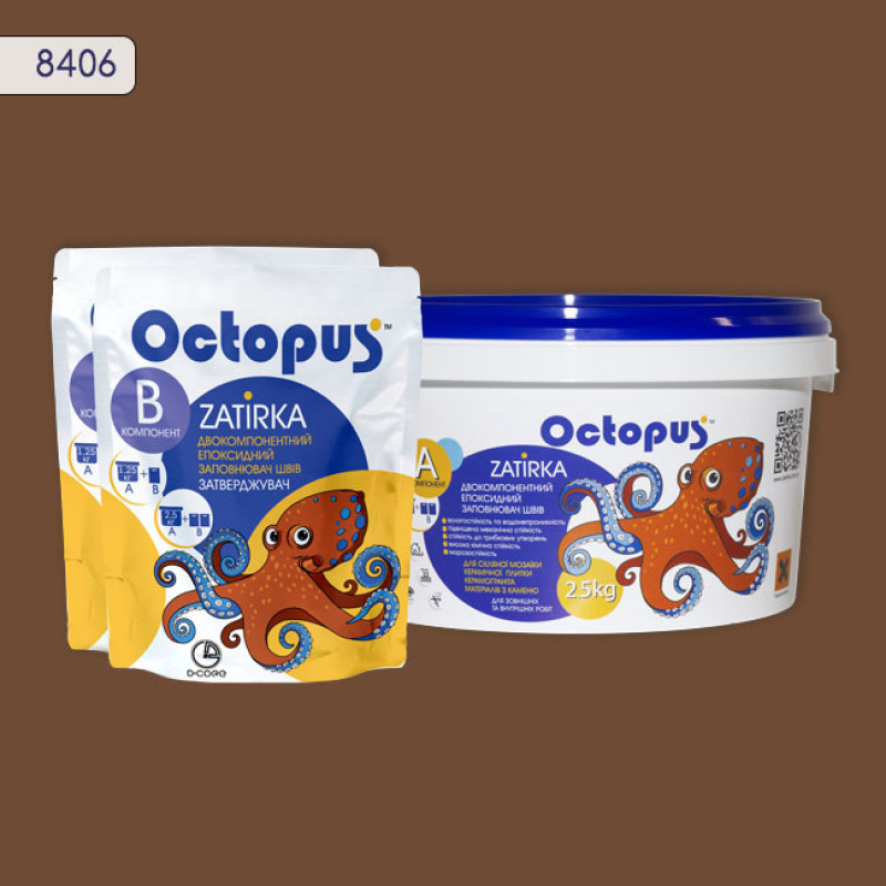 Епоксидна двокомпонентна  фуга Octopus Zatirka колір 8406 2,5 кг (8406-2)