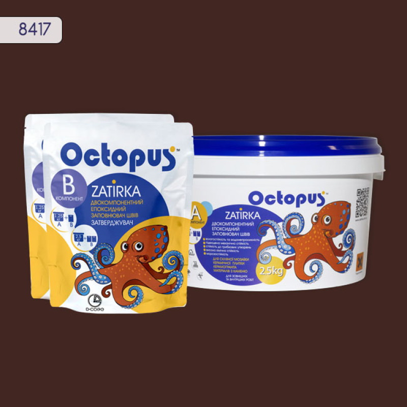 Эпоксидная двухкомпонентная затирка Octopus Zatirka цвет 8417 2,5 кг (8417-2)