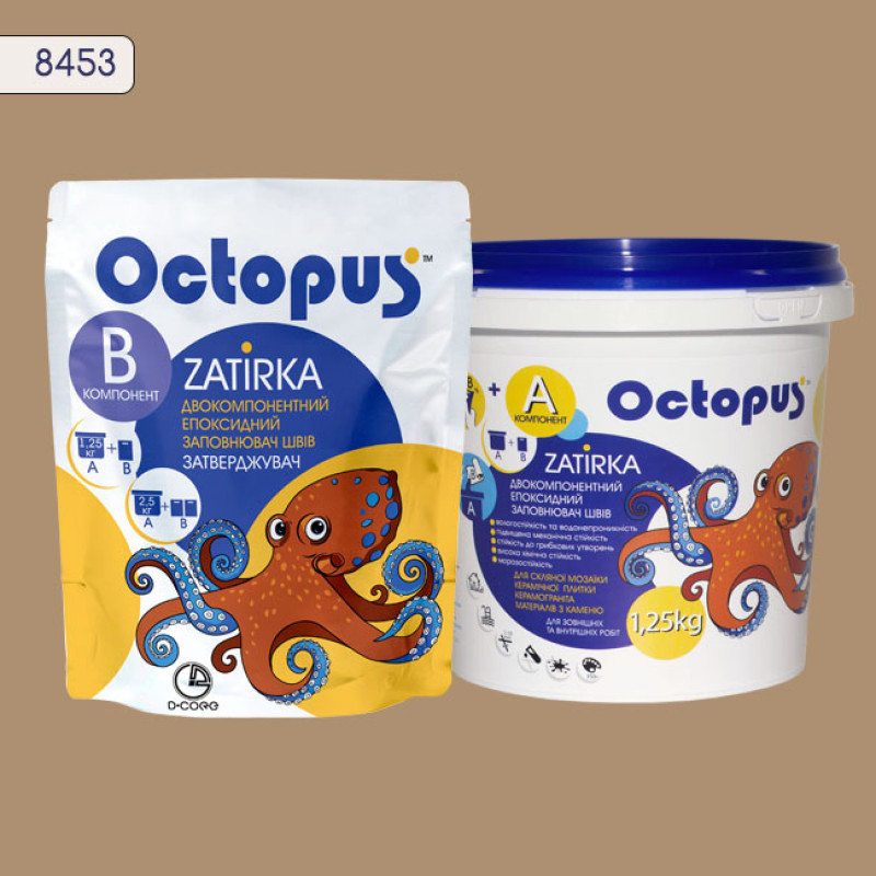 Епоксидна двокомпонентна  фуга Octopus Zatirka колір 8453 1,25 кг (8453-1)