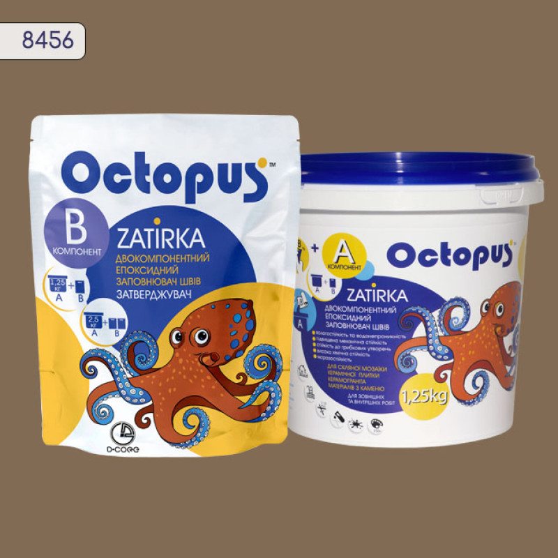 Епоксидна двокомпонентна  фуга Octopus Zatirka колір 8456 1,25 кг (8456-1)