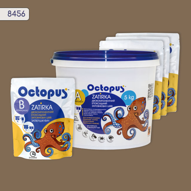 Эпоксидная двухкомпонентная затирка Octopus Zatirka цвет 8456 5 кг (8456-5)