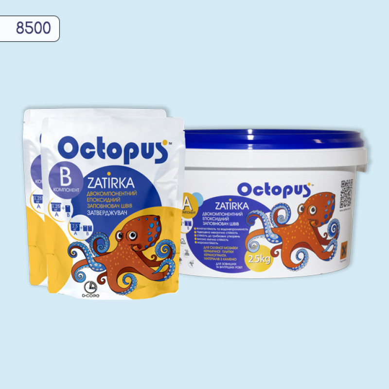 Эпоксидная двухкомпонентная затирка Octopus Zatirka цвет 8500 2,5 кг (8500-2)