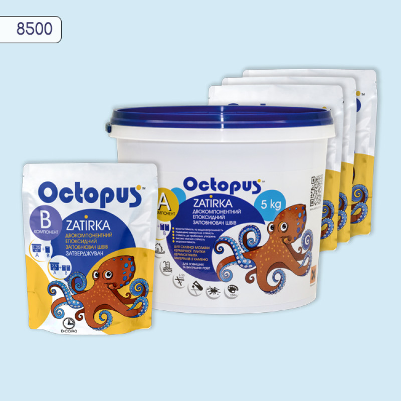 Эпоксидная двухкомпонентная затирка Octopus Zatirka цвет 8500 5 кг (8500-5)