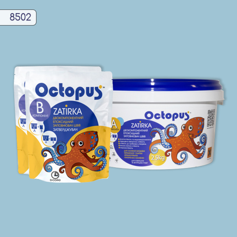 Эпоксидная двухкомпонентная затирка Octopus Zatirka цвет 8502 2,5 кг (8502-2)