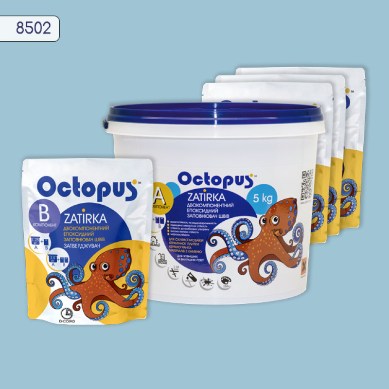 Эпоксидная двухкомпонентная затирка Octopus Zatirka цвет 8502 5 кг (8502-5)