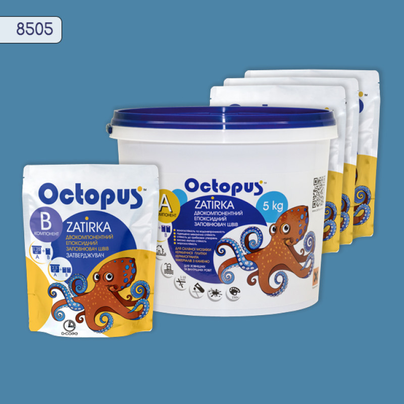 Эпоксидная двухкомпонентная затирка Octopus Zatirka цвет 8505 5 кг (8505-5)