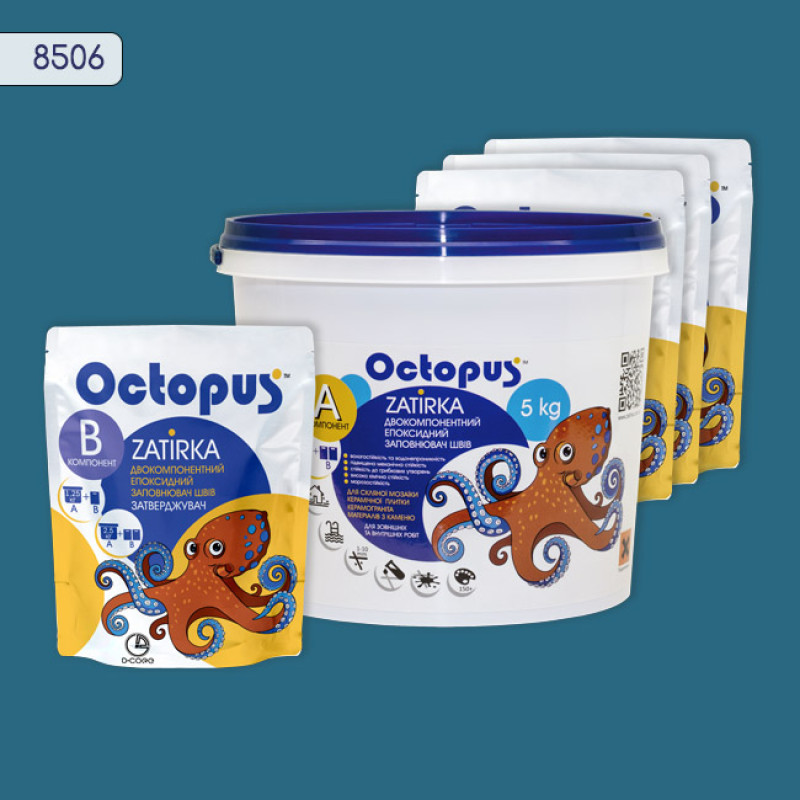 Эпоксидная двухкомпонентная затирка Octopus Zatirka цвет 8506 5 кг (8506-5)