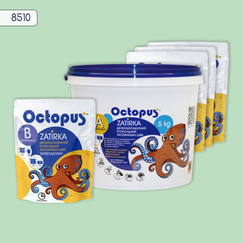 Эпоксидная двухкомпонентная затирка Octopus Zatirka цвет 8510 5 кг (8510-5)