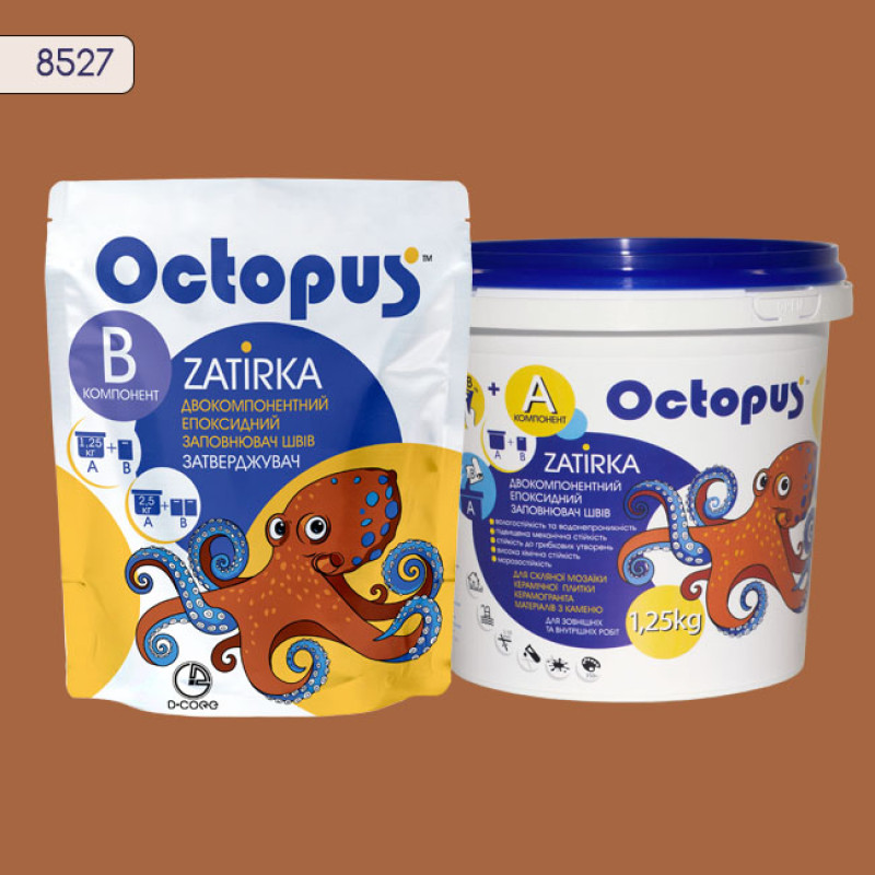 Епоксидна двокомпонентна  фуга Octopus Zatirka колір 8527 1,25 кг (8527-1)
