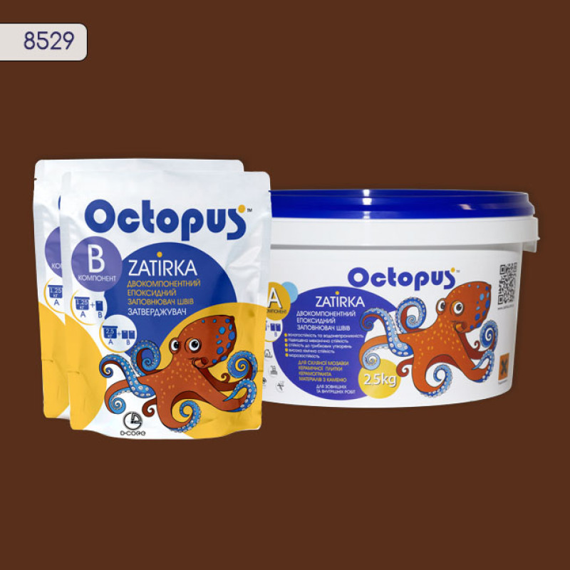Эпоксидная двухкомпонентная затирка Octopus Zatirka цвет 8529 2,5 кг (8529-2)