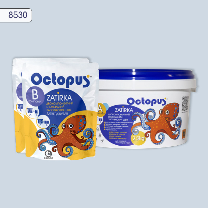 Эпоксидная двухкомпонентная затирка Octopus Zatirka цвет 8530 2,5 кг (8530-2)