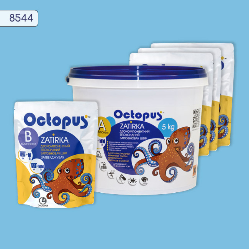 Эпоксидная двухкомпонентная затирка Octopus Zatirka цвет 8544 5 кг (8544-5)