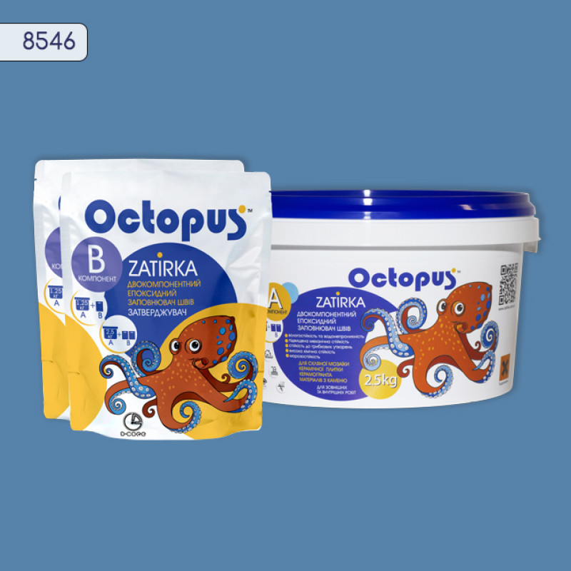 Епоксидна двокомпонентна  фуга Octopus Zatirka колір 8546 2,5 кг (8546-2)
