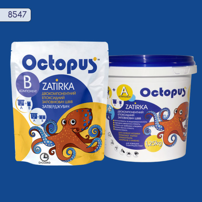 Эпоксидная двухкомпонентная затирка Octopus Zatirka цвет 8547 1,25 кг (8547-1)