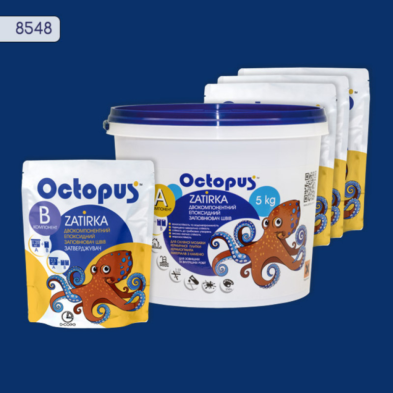 Эпоксидная двухкомпонентная затирка Octopus Zatirka цвет 8548 5 кг (8548-5)