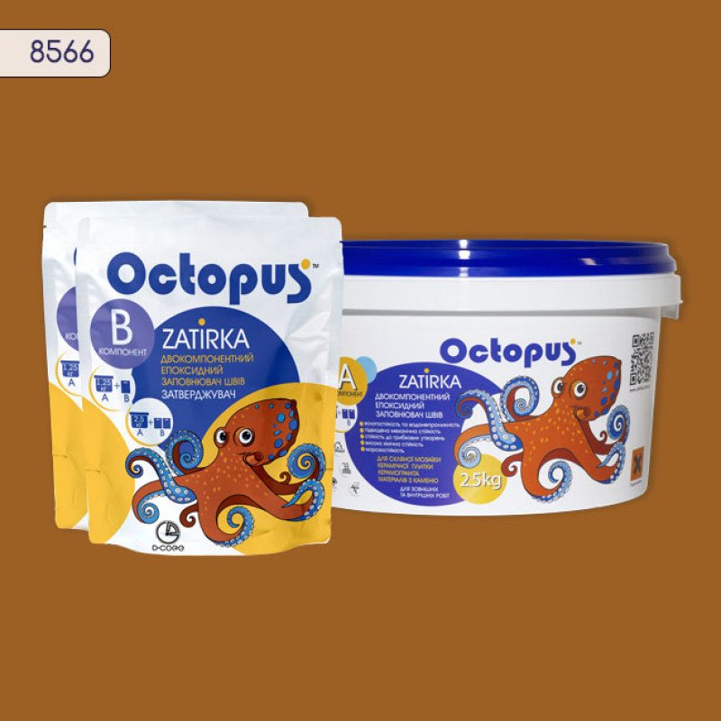 Епоксидна двокомпонентна  фуга Octopus Zatirka колір 8566 2,5 кг (8566-2)