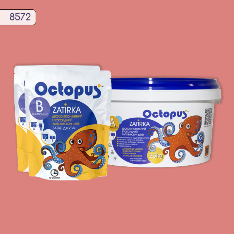 Эпоксидная двухкомпонентная затирка Octopus Zatirka цвет 8572 2,5 кг (8572-2)