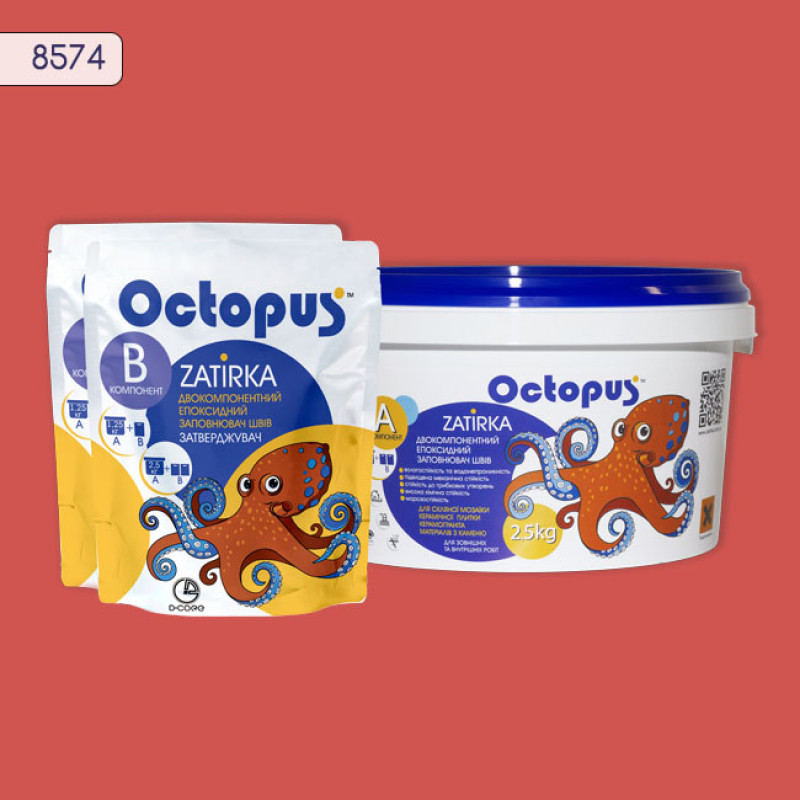 Епоксидна двокомпонентна  фуга Octopus Zatirka колір 8574 2,5 кг (8574-2)