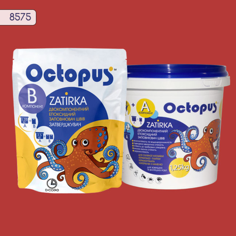 Епоксидна двокомпонентна  фуга Octopus Zatirka колір 8575 1,25 кг (8575-1)